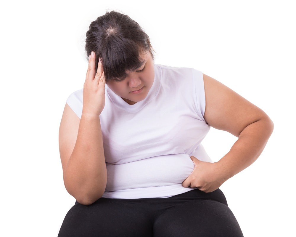 fat-asian-woman-wear-white-t-shirt-worried-about-her-body-size1000800 中醫芳療九大體質全方位養生法