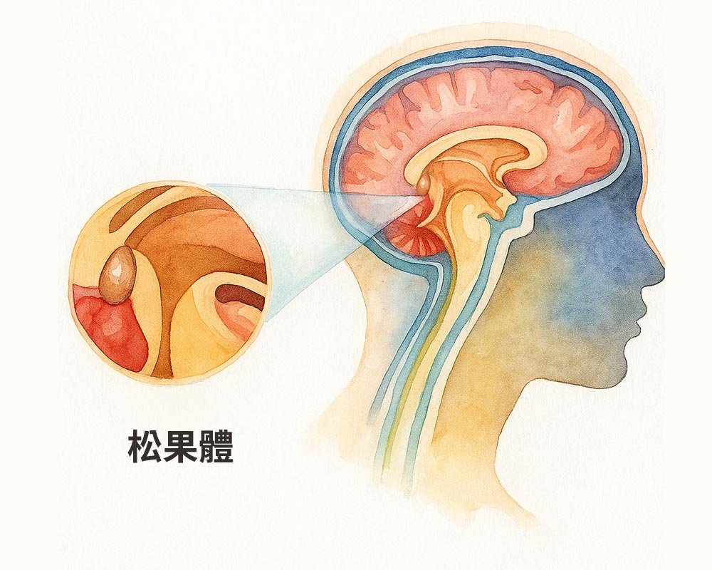 松果體 身體裡的日夜節律的魔術師：血清素與褪黑激素的和諧共舞