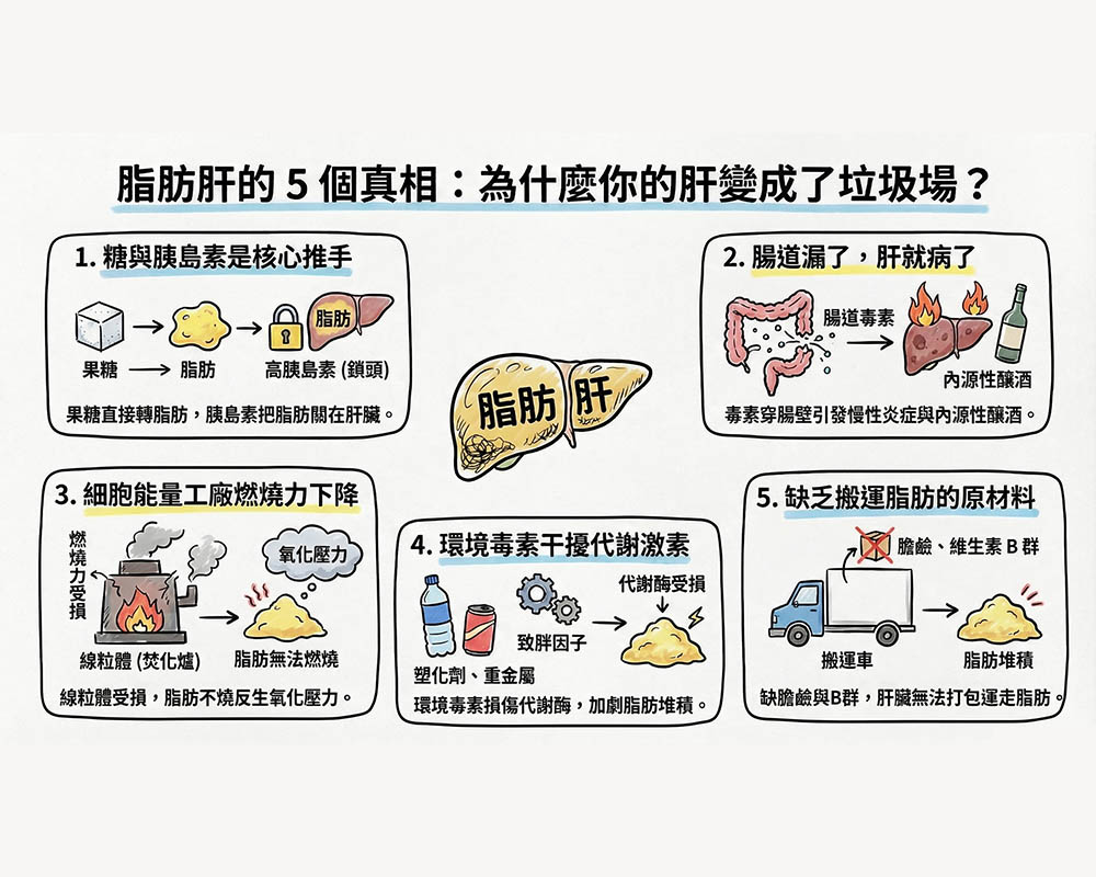 liver2 脂肪肝的脂肪，70%不是吃進去的？揭開肝臟『自產自銷』的真相
