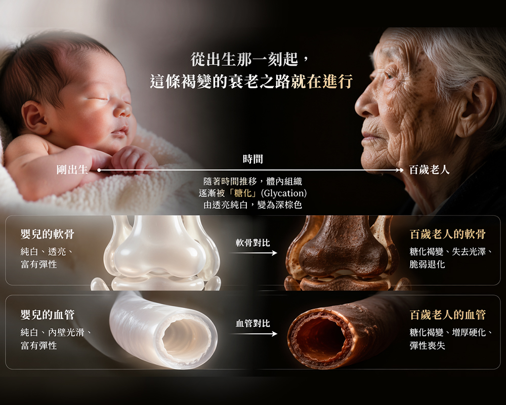 baby-old 當你在吃甜食時，一場衰老工程已啟動！揭密體內的「分子膠水」與餐桌上的「時間炸彈」