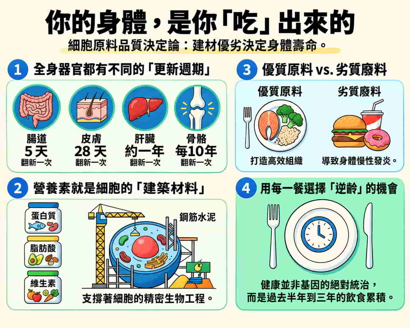 cell 你正在用什麼原料，建造三年後的自己？——「細胞原料品質決定論」如何重塑你的健康