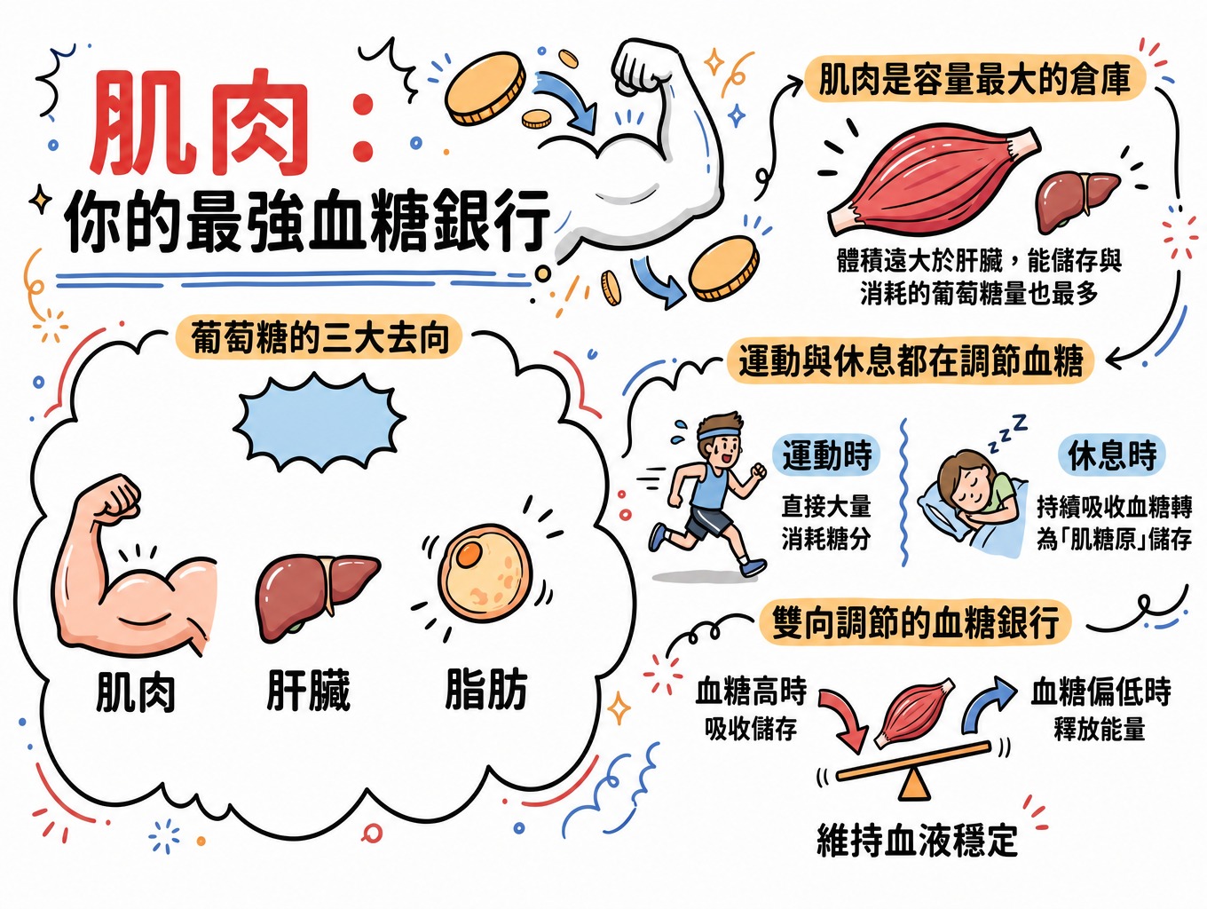 muscle 為什麼糖尿病患一定要運動?肌肉,就是身體自帶的天然降糖藥